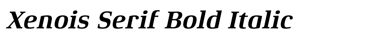 Xenois Serif Bold Italic